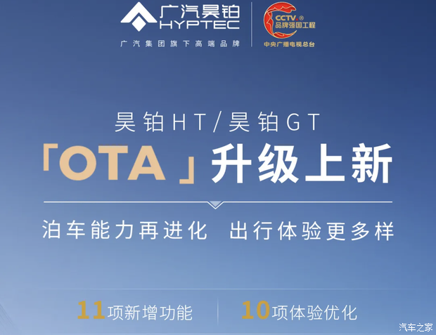 泊车能力进化！更新超20项功能 广汽昊铂HT/GT推送OTA升级